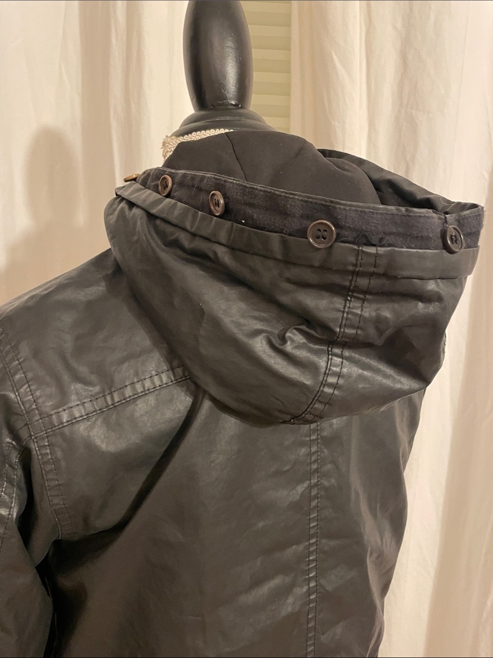 Theory Black Hooded Field Jacket zip-out lining size S - Picture 3 of 11